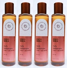 4 Bath & Body Works COCO SHEA Shea Cocoa Rich Moisture Oil 6.3 oz