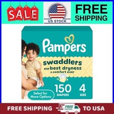 Pampers Swaddlers Baby Diapers, Size 4, 150 Count