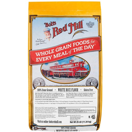 Bob'S Red Mill 100% Stone Ground White Rice Flour 25 Lbs