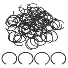 80Pcs 26mm Round Wire C-Clips, Internal Retaining Ring Circlip, Black