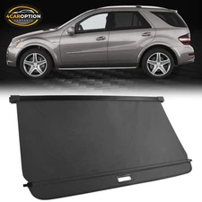 Fit 06-11 Benz ML Class Vinly+Aluminum Rod Tonneau Retractable Cargo Cover Black