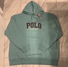 Polo Ralph Lauren Big and Tall Men's Pullover Hoodie Blue White 198 New