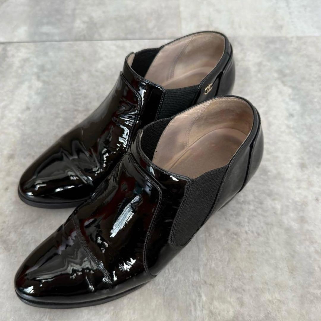 CHANEL ankle Boots Shoes Cocomark EU 36 US 6 Black Auth Excellent From JAPAN thumbnail 10