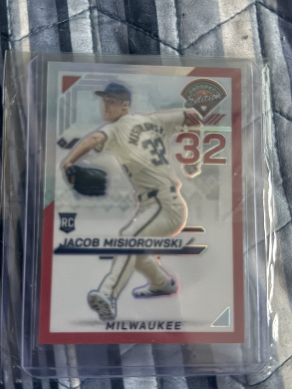2025 Panini Prospect Edition - Jacob Misiorowski #33 Red Prizm /199 (RC)