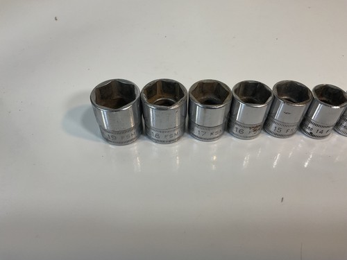 Snap On Tools FSM Metric Socket Set of 11 Six Point 3/8 Drive 9mm to 19mm - Picture 2 of 4