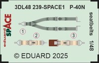 Eduard Accessories 3DL48239 - 1:48 P-40N Seatbelts Space Eduard - Neu