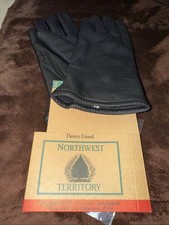 Northwest Territory Fleece Lined Thinsulate Leather Ladies Gloves Black XL New