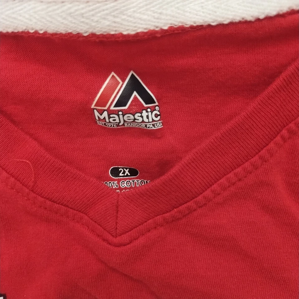 Camiseta roja Majestic Team Apparel para mujer Atlanta Falcons talla 2xl Foto 2 de 4