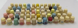 Vintage Advertising Thimbles Lot of 63