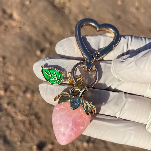 Lovely Strawberry Colorful Phone Chain Keyring Bag Pendant For Women Gifts*