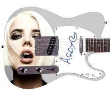 Agyness Deyn Autographed Custom Graphics Guitar ACOA