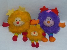 VINTAGE 1983 MATTEL HALLMARK RAINBOW BRITE SPRITE LOT OF 3 PURPLE YELLOW USED