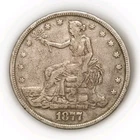 1877 Trade Dollar $1 Seated Liberty 90% Silver – VF