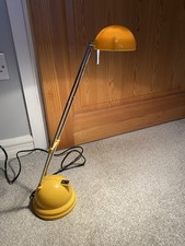 Yellow Lloytron Halogen Desk Lamp L951 Telescopic PAT Tested Very Funky Retro