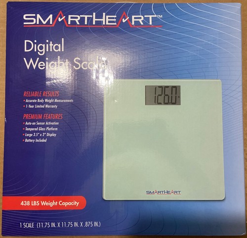 SmartHeart 19-101 Auto-On Digital Weight Scale - NEW 438 LBS Capacity