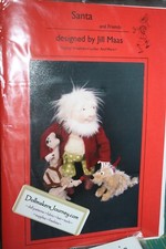 2011 SANTA and Friends Doll Pattern 11.5" Tall, Santa Dogs Bear Sack Unused