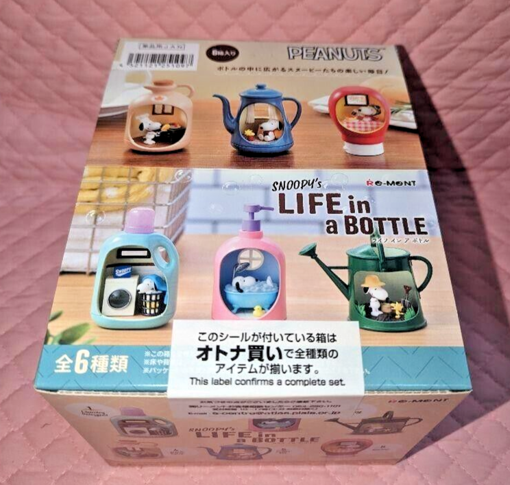 RE-MENT SNOOPY's LIFE in a BOTTLE 6 Pack BOX Complete Set