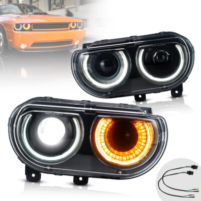 VLAND LED Scheinwerfer Für 2008-14 Dodge Challenger SE R/T SRT mit sequentiellen