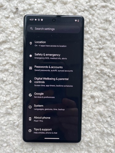 Google Pixel 7 Pro Smart Phone Verizon Locked 128GB Black GE2AE - Very Good