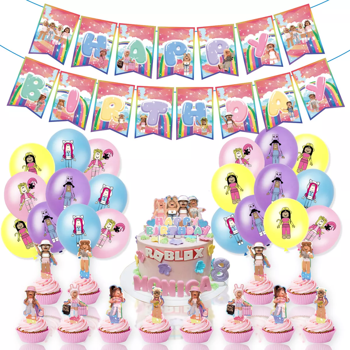 Roblox Girl Party Favors Treat boxes Set of 6 Birthday favors