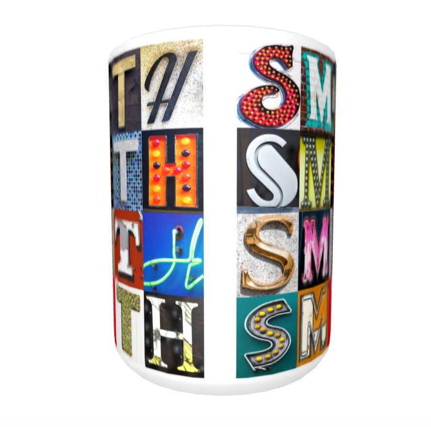 SMITH Coffee Mug / Cup featuring the name in photos of sign letters | eBay