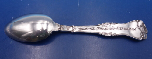 Antique sterling silver Louisiana Purchase Exposition souvenir spoon 5 7/8" - Picture 2 of 5