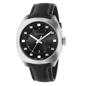 Montre pour homme Gucci GG2570 cadran noir acier inoxydable YA142307