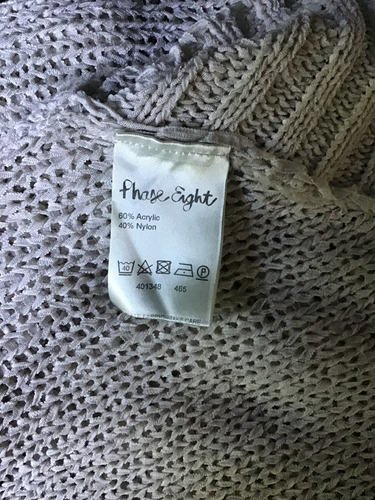 Phase 8 Cream Beige Poncho Batwing Style Sweater Jumper - Size 14 - Picture 7 of 7