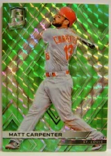 MATT CARPENTER GREEN PRIZM /25 PANINI SPECTRA BASEBALL 2018 RARE