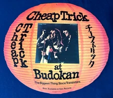 🔥RARE Cheap Trick Budokan In-Store PROMO 2-sided display 17x15 Heavy Stock MINT