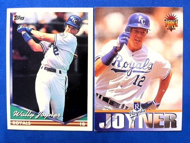 MLB - Wally Joyner 1994 Topps & 1994 Donruss Triple Play Baseball - Royals