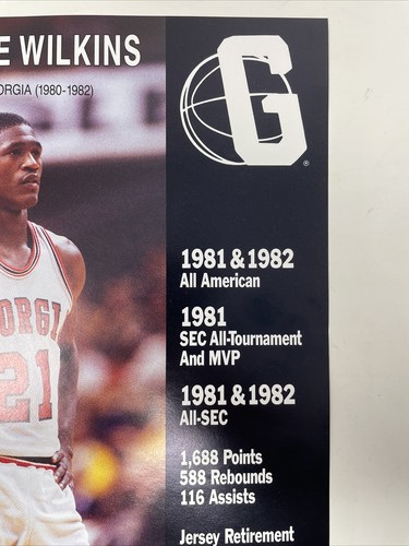 Póster vintage de la Universidad Dominique Wilkins de Georgia 11x14 - Imagen 4 de 5