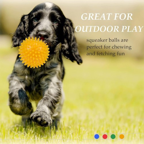 Squeaky 4.5" Spikey Dog Balls - Tough Toy for Large Aggressive Chewers, 2-Pack - Picture 9 of 9