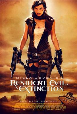 RESIDENT EVIL: EXTINCTION Movie Promo POSTER B Milla Jovovich Oded Fehr