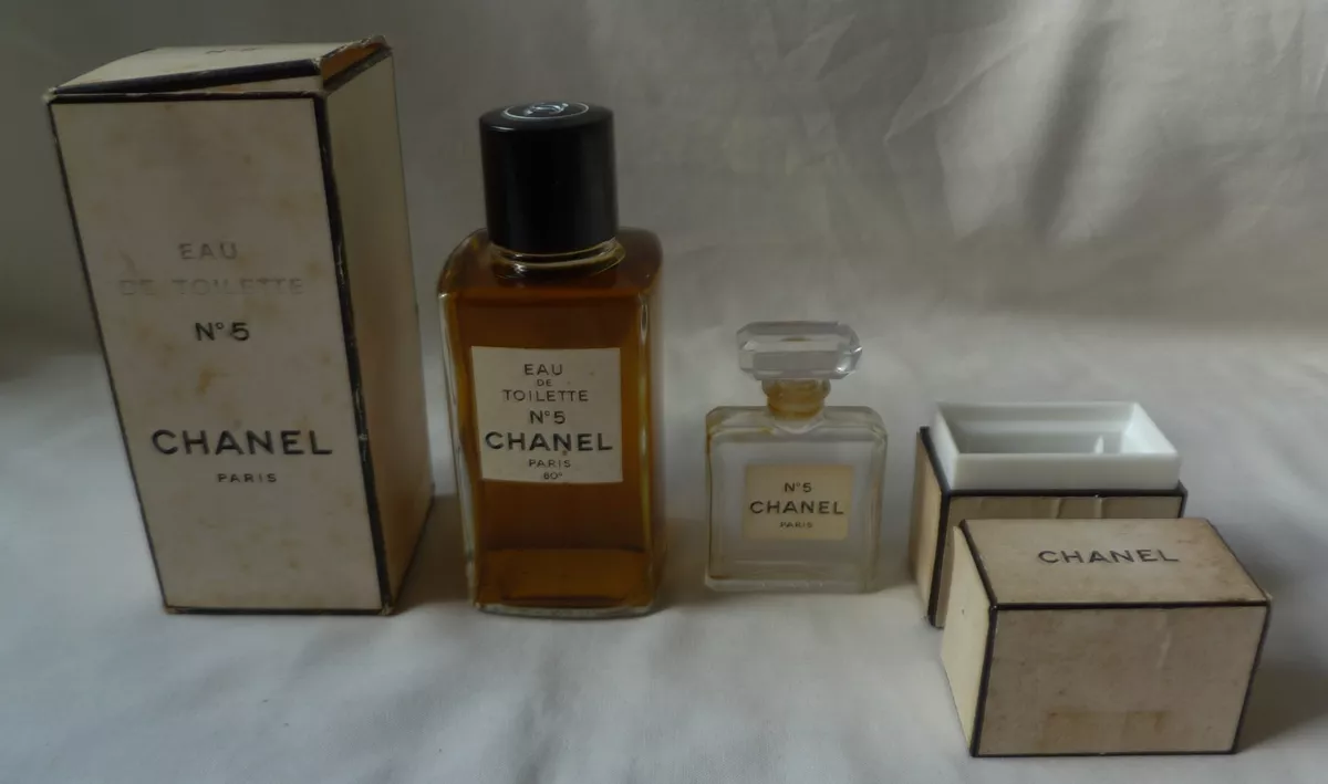 CHANEL No 5 Large Empty Perfume Bottle Vintage French 