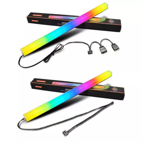COOLMOON 30cm Aluminum Magnet Light Strip RGB LED Color Atmosphere Chassis Lamp