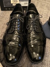 Men’s Designer Prada Calzature Uomo Black Dress Shoes Size 12