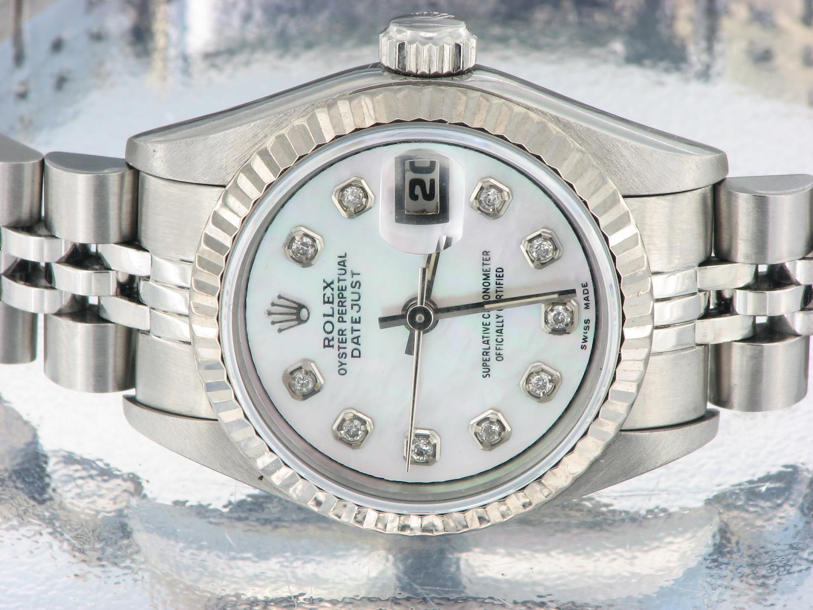 ROLEX DATEJUST STAINLESS STEEL DIAMOND OYSTER