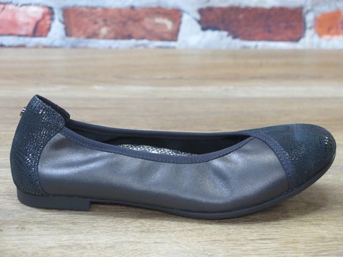 Women's Revere Nairobi Ballet Flats Black Lizard/Onyx *NAIR-BLO