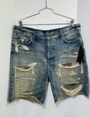 Amiri Camo Pach Denim Shorts Distressed size 36 | eBay Amiri Camo Pach Denim Shorts Distressed size 36 | eBay