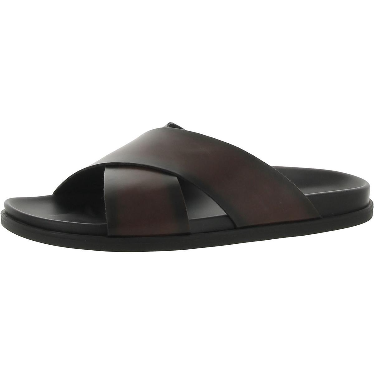 Мужские белые коричневые сандалии-слипоны Alfani Mens 85 Medium D BHFO 8276 5690₽