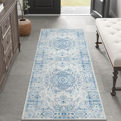 Runner Rug 2X6 Hallway Rug Washable Medallion Floral Mat Kitchen Accent Vintage