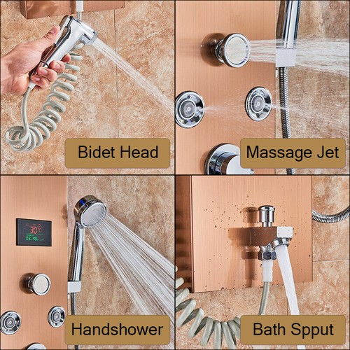 Pannello colonna doccia idromassaggio inox pioggia cascate led soffione doccia - Foto 164 di 250