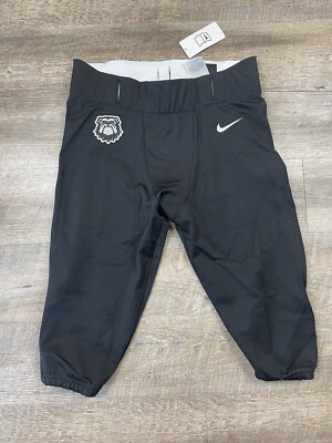 Nike Football Pants Boys Size Large Bulldog Mascot Black With Red/White Accents