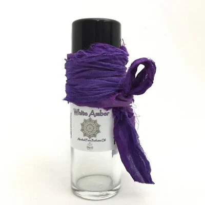 THE PARFUMERIE WHITE AMBER 1 oz. PERFUME ROLLER, OIL/ATTAR-IMPORTED, ALCOHOL FREE LONG LASTING