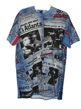 VTG 91" ATLANTA BRAVES TSHIRT ALLOVER TOMAHAWK CHOP RARE MLB MADE IN USA