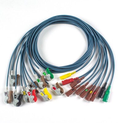 Compatible GE Marquette CLab II Plus 64 Amplifier DL36-10 10Lead ECG Leadwires