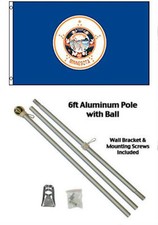 3x5 State of Minnesota Flag Aluminum Pole Kit Gold Ball Top 3'x5' 100D