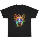 Splash Art Cattle Dog Blue Heeler Dog Pet Puppy Animal Lover T-Shirt Unisex Gift