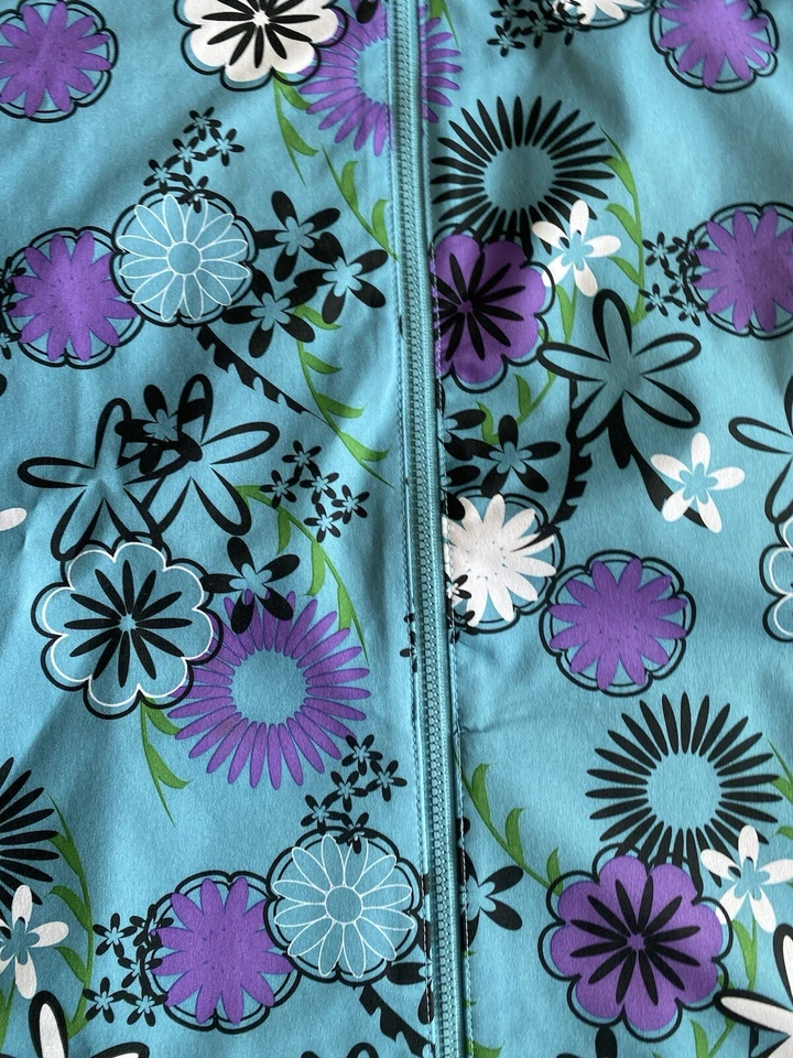 Bolle女式蓝色花卉2件 网球/高尔夫套装上衣和短裙 ~ 裙子套装 XL 码(2XL) — 第 3/4 张图片